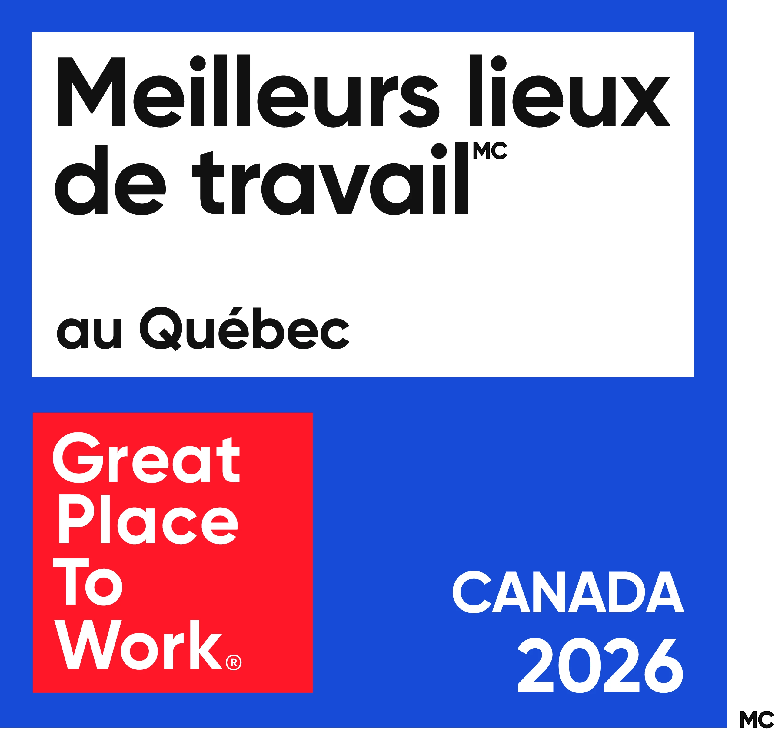 Meilleurs lieux de travail certifié